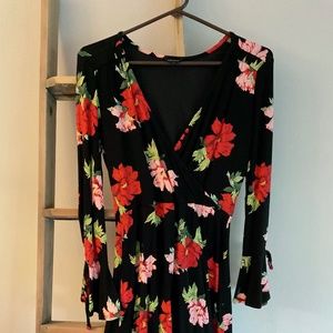 Topshop Bell Sleeve Dress